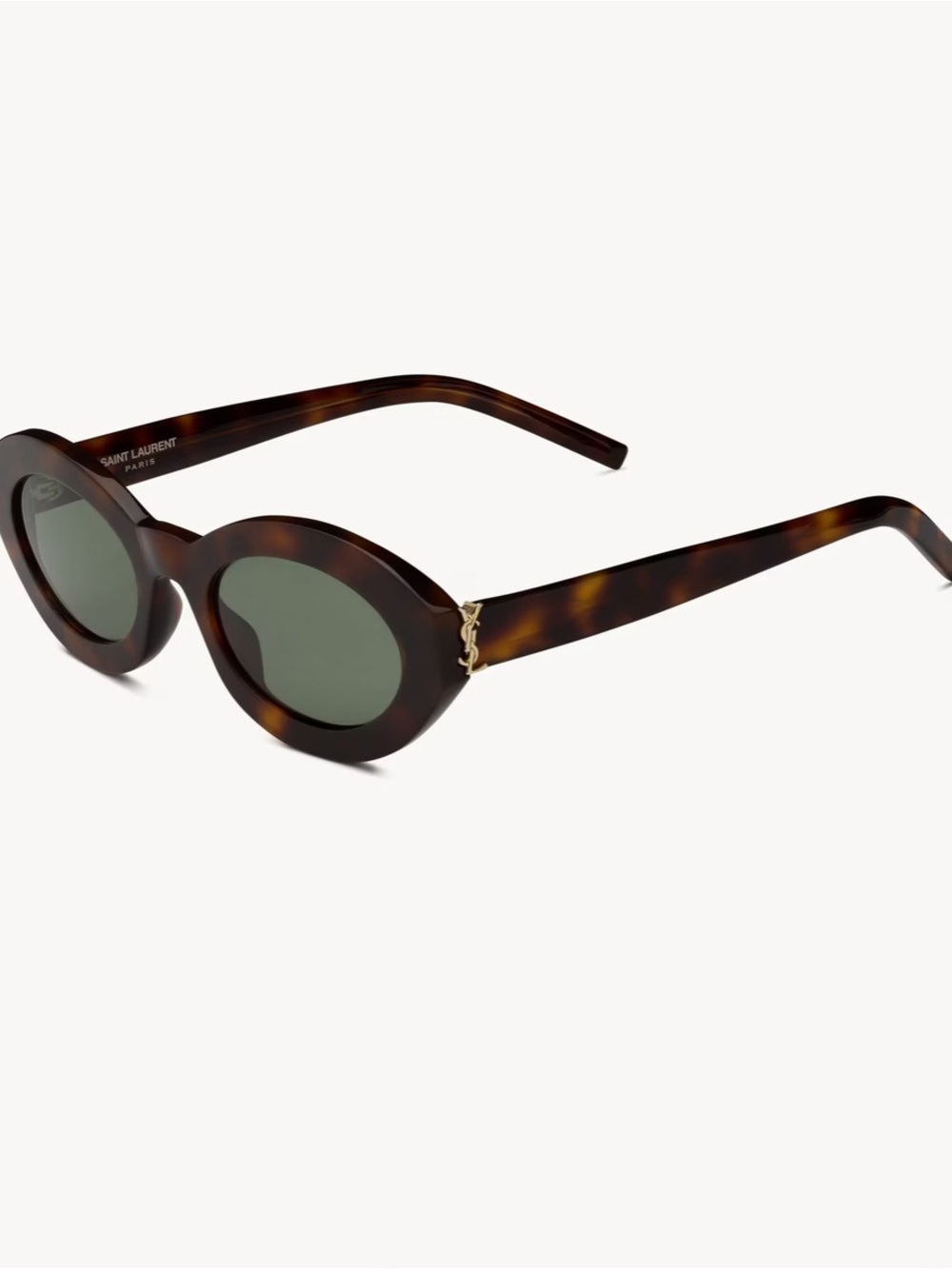 Saint Laurent SL M136 medium Havana, light gold and green